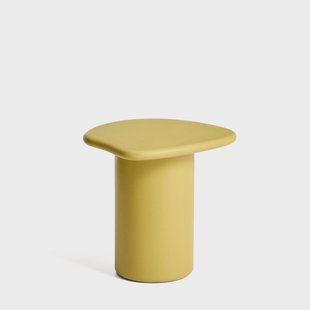 Kave Home Organische Bjizettafel Macarella Beton, 48 x 47cm - Mosterdgeel
