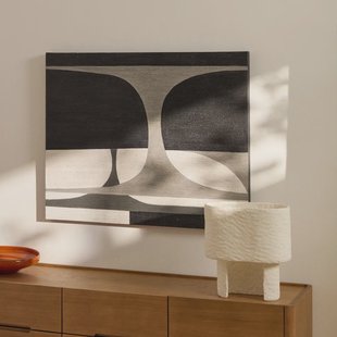 Kave Home Schilderij Onure 100 x 80cm - Zwart