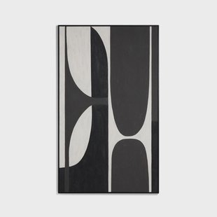 Kave Home Schilderij Onure 200 x 120cm - Zwart