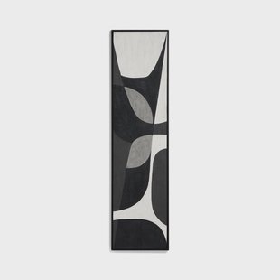 Kave Home Schilderij Onure 180 x 45cm - Zwart