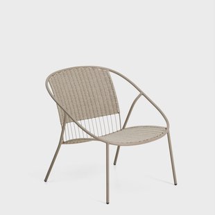 Kave Home Loungestoel Atrani Staal en touw - Ecru