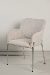 Nohr Eetkamerstoel Yaakov - Beige/Chroom