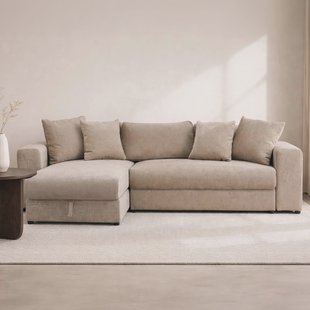Nohr Slaapbank Sokhom met lounge en opbergruimte, Velvet - Beige