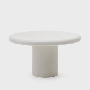 Kave Home Ronde Eettafel Addaia Cement, 140cm - Wit