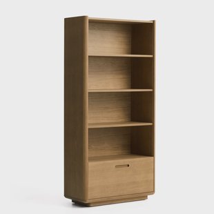 Kave Home Boekenkast Arelida Eiken, 185 x 90cm - Bruin