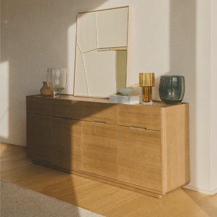 Kave Home Dressoir Arelida Eiken, 200cm - Bruin