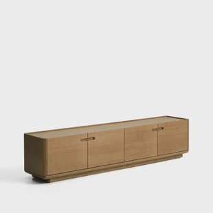 Kave Home TV-meubel Arelida Eiken, 200cm - Bruin