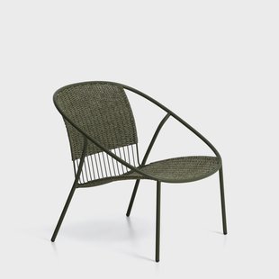 Kave Home Loungestoel Atrani Staal en touw - Groen