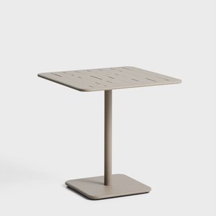 Kave Home Bistrotafel Brai Staal, 70 x 70cm - Beige - Vierkant