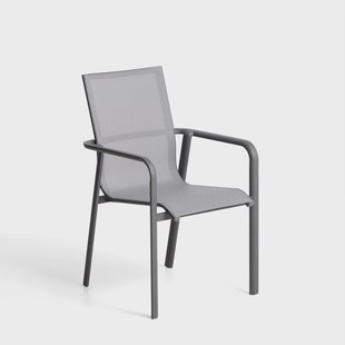 Kave Home Tuinstoel Canea Textileen - Donkergrijs