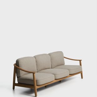 Kave Home 3-zits Tuinbank Elunda Teakhout - Beige