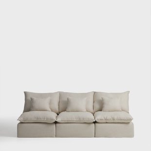 Kave Home Modulaire 3-zits Bank Anarela Linnen, 270cm - Beige