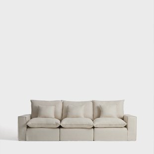 Kave Home Modulaire 3-zits Bank Anarela Linnen, 310cm - Beige
