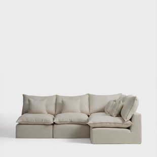 Kave Home 4-zits Hoekbank Anarela Rechts, 287cm - Beige