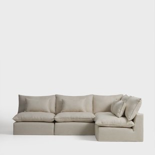Kave Home 6-zits Hoekbank Anarela Rechts, 327cm - Beige