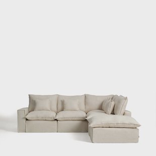 Kave Home 4-zits Hoekbank Anarela Rechts, 307cm - Beige