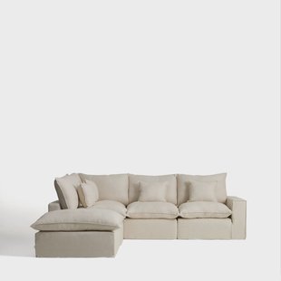 Kave Home 6-zits Hoekbank Anarela Links, 307cm - Beige