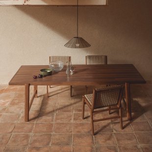 Kave Home Tuintafel Itani Acaciahout, 240 x 100cm - Bruin