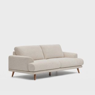 Kave Home 3-zits Bank Karin 231cm - Beige/Walnoot