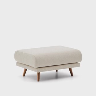 Kave Home Hocker Karin - Beige/Walnoot