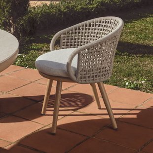Kave Home Tuinstoel Lidario Touw en houtlook - Beige