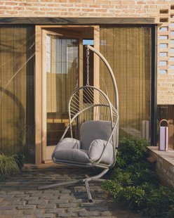 Kave Home Hangstoel Livadi Staal en touw - Taupe