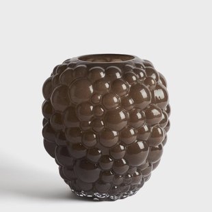 Kave Home Vaas Mure Glas - Bruin