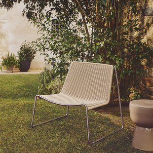 Kave Home Loungestoel Tavari Touw en staal - Beige