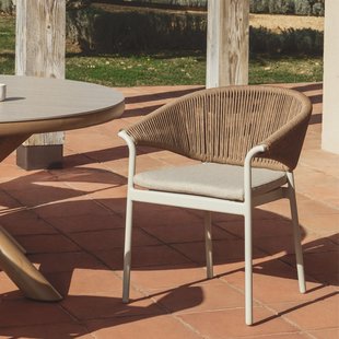 Kave Home Tuinstoel Zuara - Ecru/Bruin