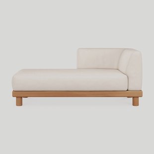 Ethnicraft Modulaire Loungebank Monocle Lounge met Arm Rechts, Teakhout