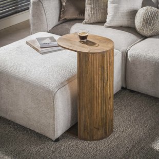 LifestyleFurn Ovale Laptoptafel Sharmila Mangohout, 45 x 35cm - Bruin - Ovaal