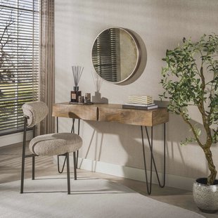 LifestyleFurn Sidetable/Kaptafel Cherity Mangohout, 120cm - Bruin