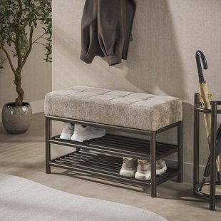 LifestyleFurn Halbankje Rift 85cm - Brons