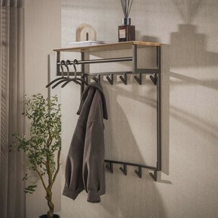 LifestyleFurn Kapstok Tekia Met 2 x 6 haken - Brons