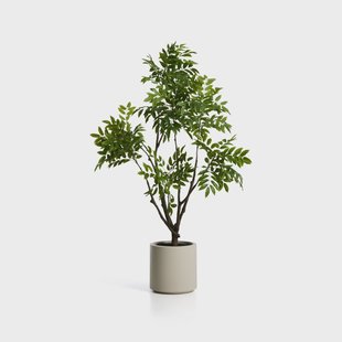 Kave Home Kunstplant Rhus Incl. witte pot, 185cm - Groen