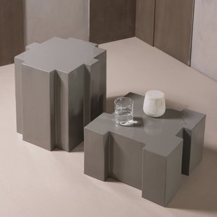 WOOOD Bijzettafel Jasmir Set van 2 stuks - Grijs