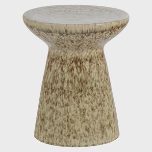 vtwonen Ronde Bijzettafel Fleck Keramiek - Lichtbruin