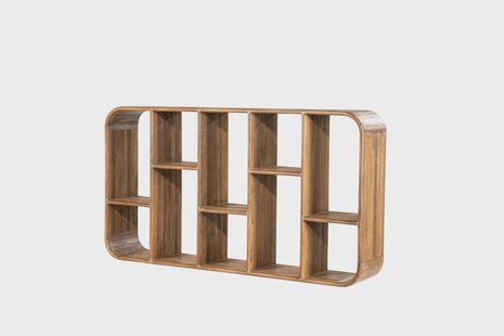 By-Boo Wandkast Cup & Co Teakhout, 60 x 110cm - Bruin