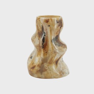 By-Boo Vaas Stonea Marmerlook, 26cm - Bruin