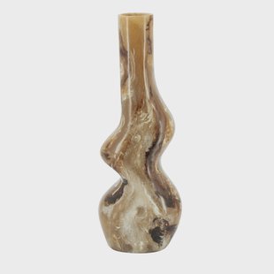 By-Boo Vaas Stonea Marmerlook, 59cm - Bruin