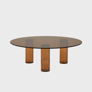 By-Boo Ronde Salontafel Aero Glas, 100cm - Bruin
