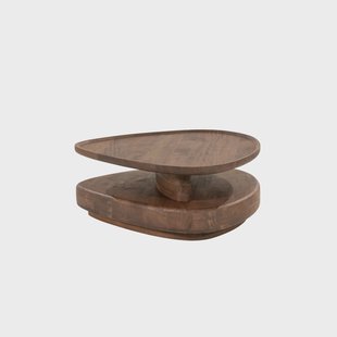 Eleonora Organische Salontafel Nino Mangohout, 80 x 80cm - Bruin