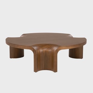 Eleonora Ronde Salontafel Avar Walnootfineer, 110cm - Bruin