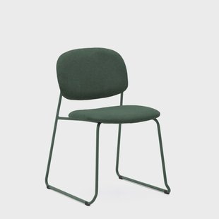 Kave Home Eetkamerstoel Meli Chenille - Groen