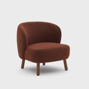 Kave Home Fauteuil Ulit Bouclé - Terracotta/Bruin
