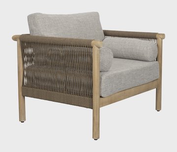 Dutchbone Loungestoel Oasis Acaciahout en touw - Naturel