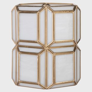 Richmond Windlicht Ariana brass antique small - Goud,Wit