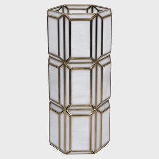Richmond Windlicht Emilia brass antique 50cm - Antiek wit