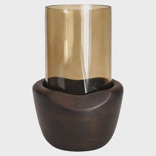 Richmond Windlicht Jade 21cm - Walnut