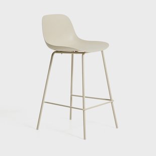 Kave Home Barkruk Altea Gerecycled kunststof - Beige (zithoogte 65cm)